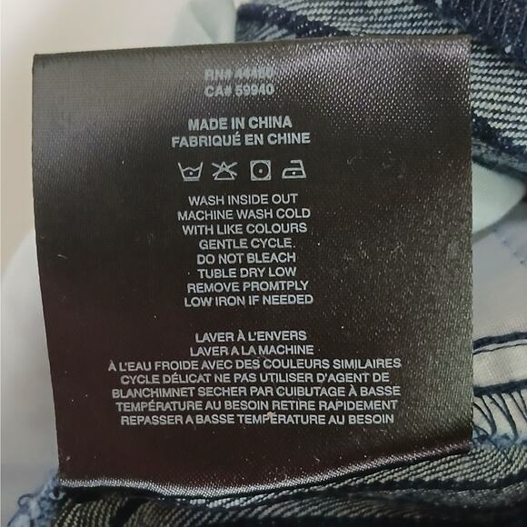 AFRM The Amiri Maxi Pencil with High Back Slit Skirt Dark Wash Blue Size 25 NWT - Picture 9 of 13